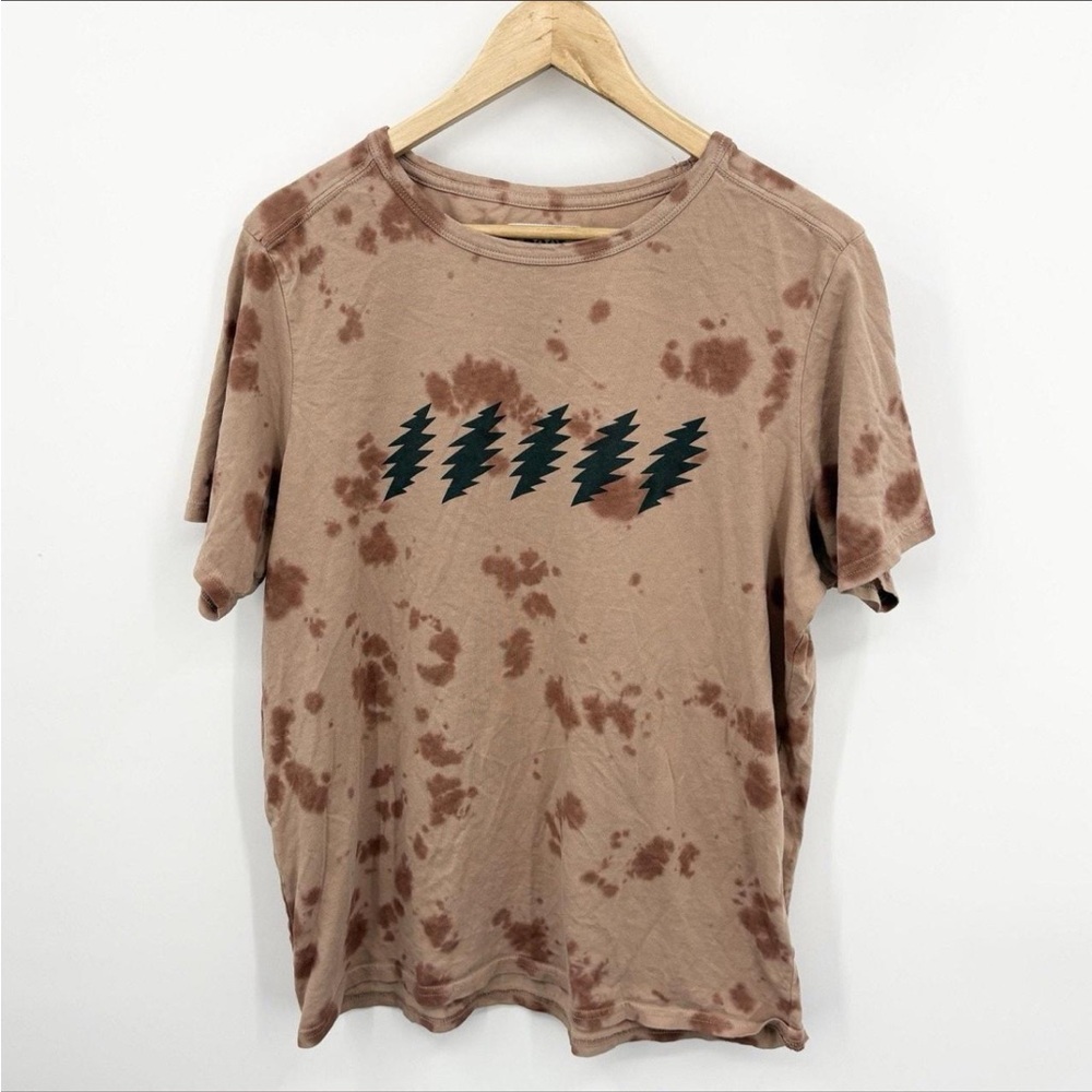 Pact unisex Brown Tie-Dye Crewneck T-Shirt Grateful Dead